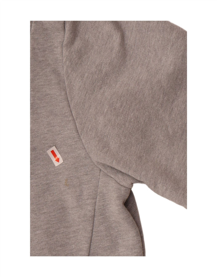 ADIDAS Womens Oversized Longline Zip Hoodie Sweater UK 14 Medium Grey Vintage Adidas and Second-Hand Adidas from Messina Hembry 