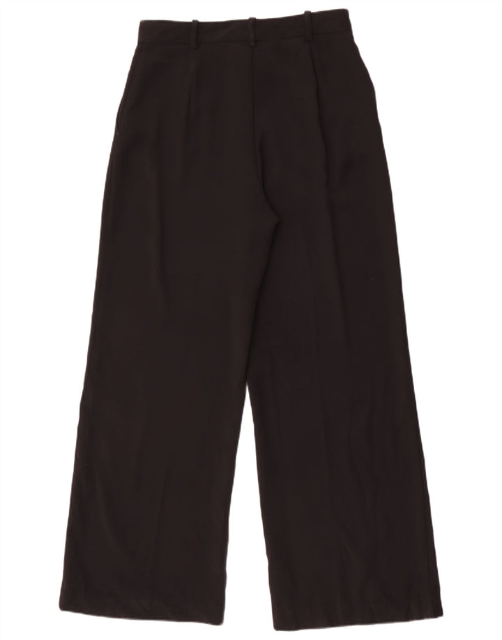 Zara Mujer Pantalón Chino De Pierna Ancha Mediano W28 L29 Poliéster Negro