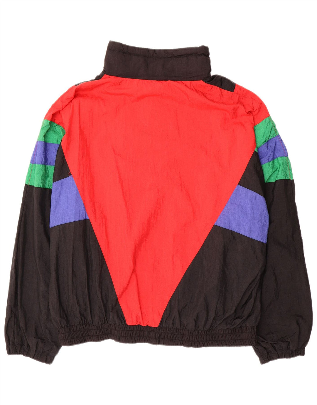 SHAMP Chaqueta de chándal para hombre, talla grande, color block, poliamida, multicolor