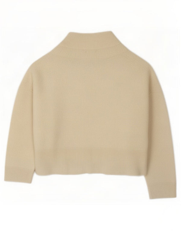 Massimo Dutti Jersey con Cuello en V para Mujer UK 46 Large Off White Wool