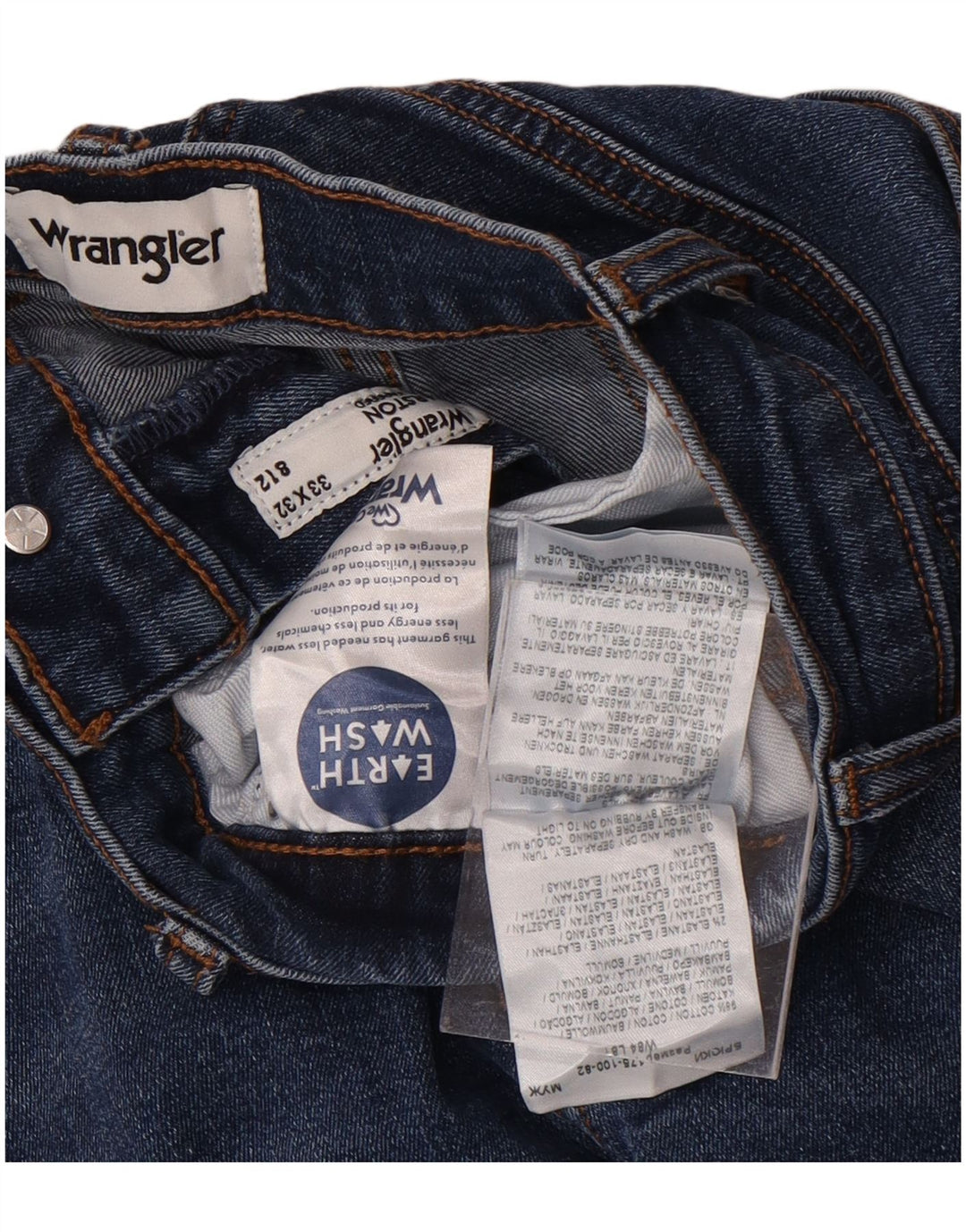 Vaqueros Wrangler Hombre Larston Slim W33 L32 Algodón Azul
