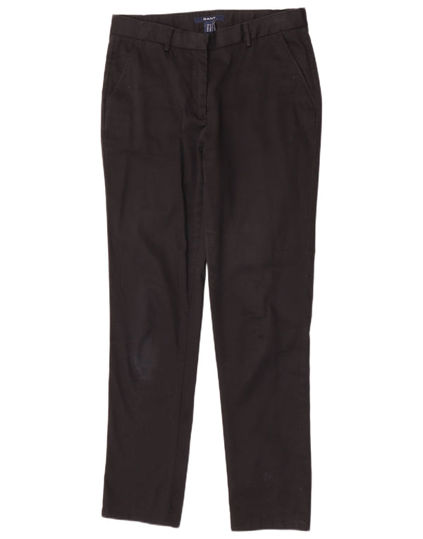 Gant Pantalones chinos ajustados para mujer UK 10 Small W28 L30 Algodón negro