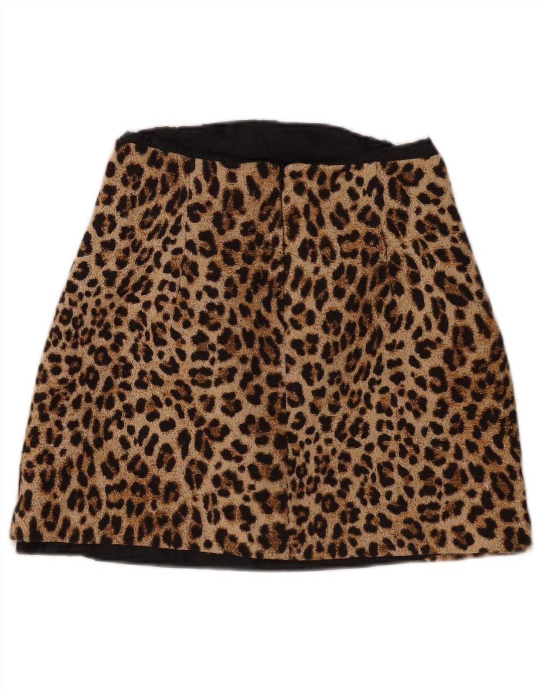 Minifalda Zara Mujer Small W26 Estampado Animal Marrón