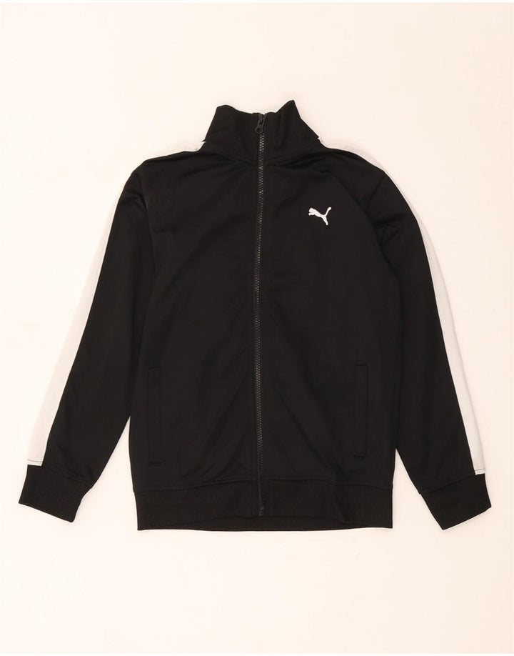 PUMA Chaqueta de chándal para niños 7-8 años Small Negro Colorblock Poliéster