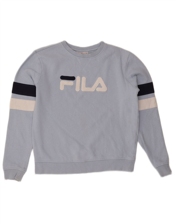 FILA Sudadera extragrande para mujer, talla 10, color azul pequeño