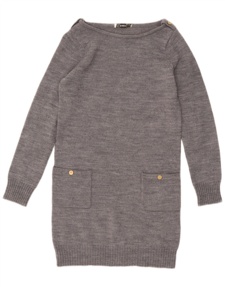 Vestido tipo jersey para mujer Oasis UK 40 Small Lana moteada gris