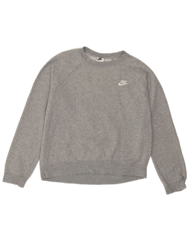 Nike - Sudadera holgada para mujer, talla 40, algodón gris medio