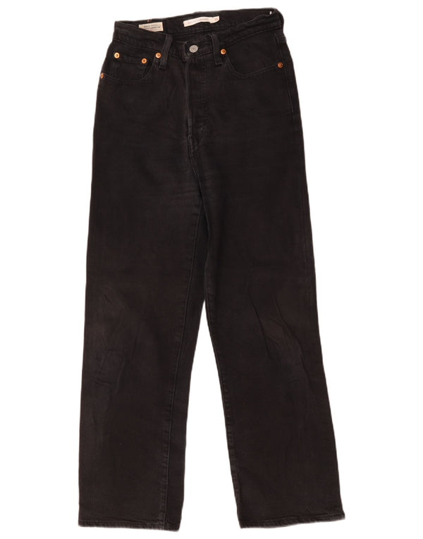 Vaqueros Levi's Ribcage De Cintura Alta Para Mujer W25 L27 Negro