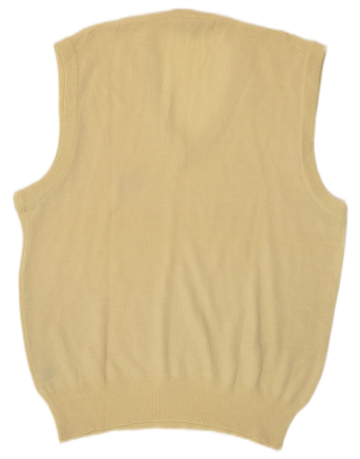 Fila Mens Vest Tank Top IT 48 Lana Virgen Amarilla Mediana