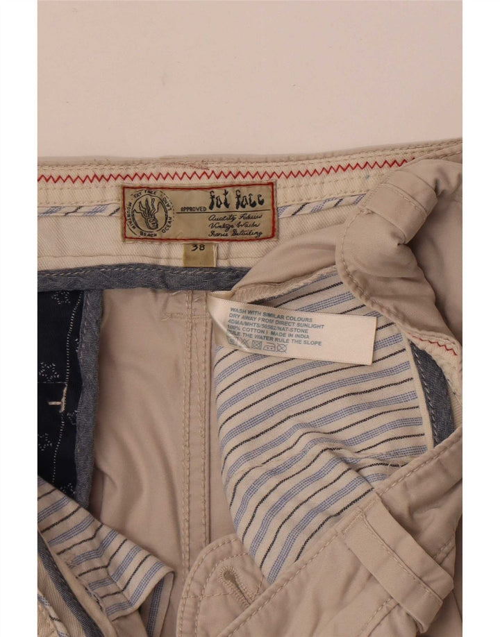 Pantalones cortos chinos para hombre Fat Face W38 XL Algodón beige
