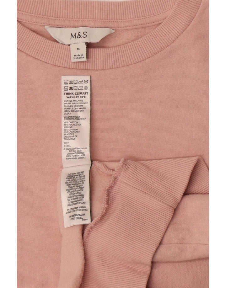 Marks & Spencer - Sudadera extragrande para mujer, talla 40, algodón rosa medio