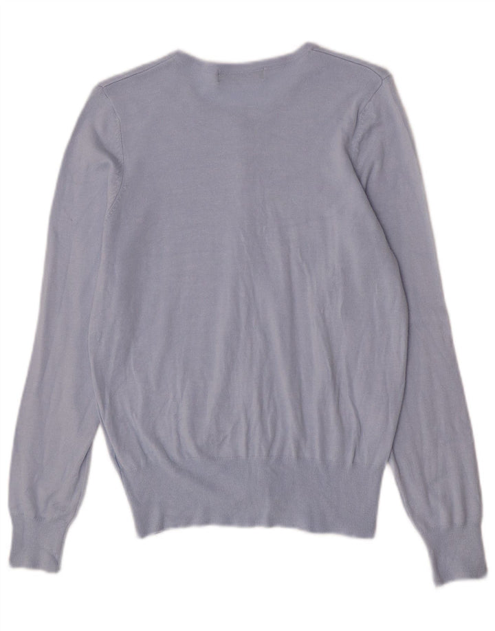 Marks & Spencer Suéter tipo cárdigan para mujer UK 44 Viscosa azul medio