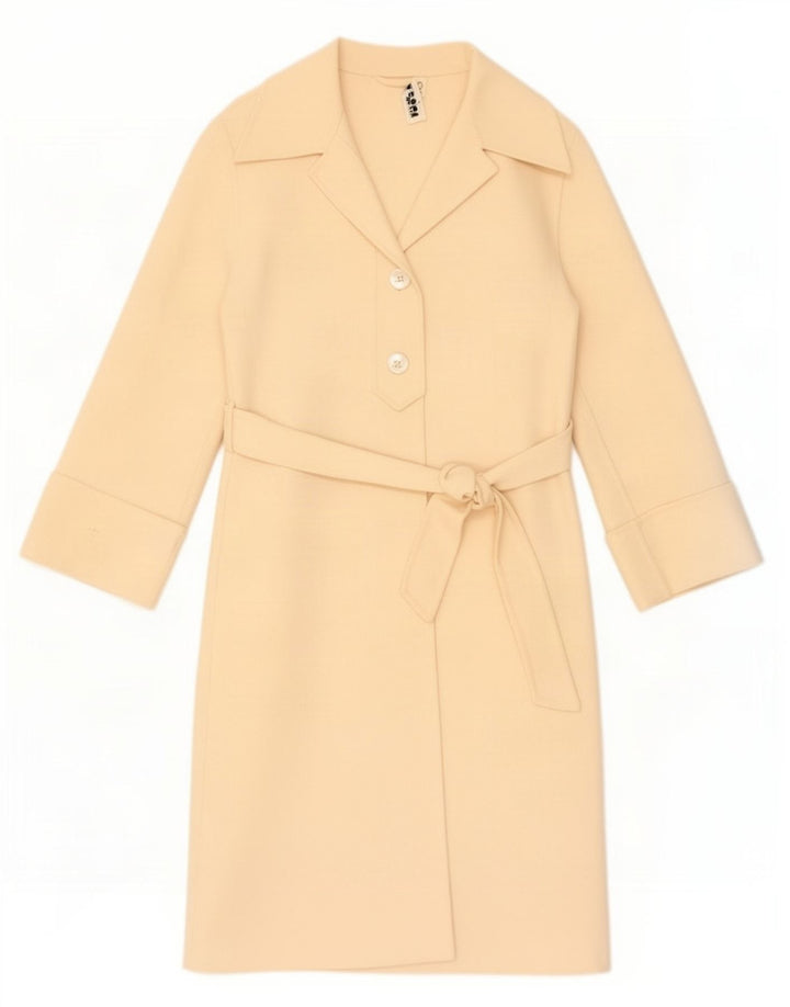 Vintage mujer abrigo Reino Unido 10 pequeño beige