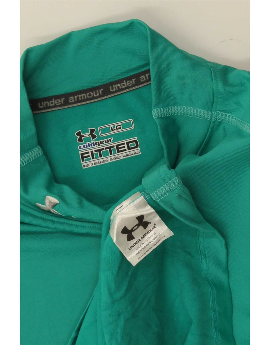 Under Armour Hombres Heat Gear Top Manga Larga Poliéster Verde Grande