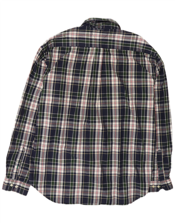 TOMMY HILFIGER Camisa para hombre 2XL Azul marino Cuadros Algodón