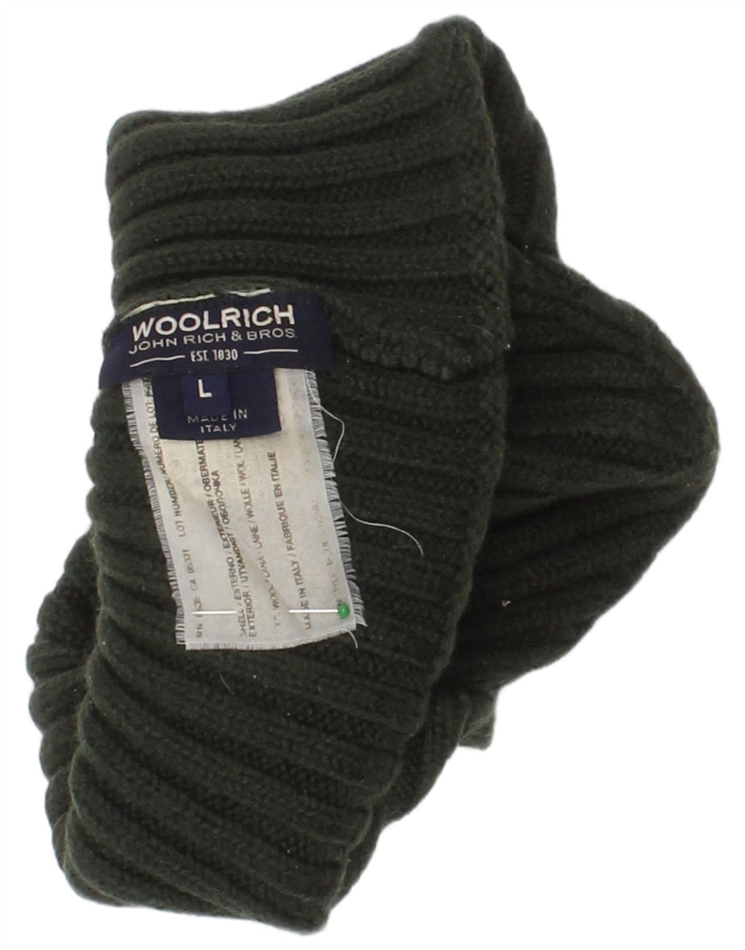 Woolrich Gorro De Punto Mujer Grande De Lana Verde
