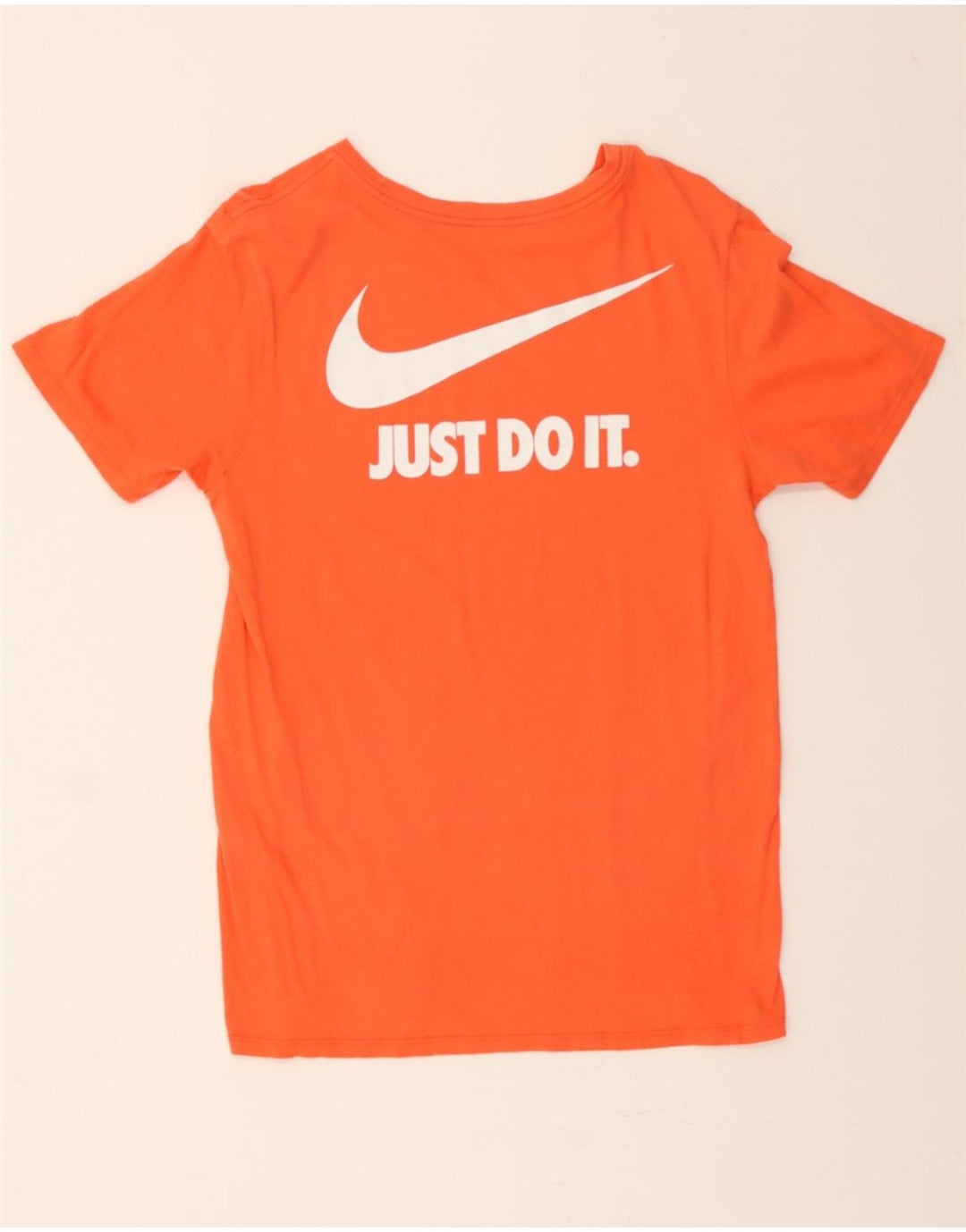 NIKE Mens Athletic Cut Graphic T-Shirt Top Small Orange Vintage Nike and Second-Hand Nike from Messina Hembry 