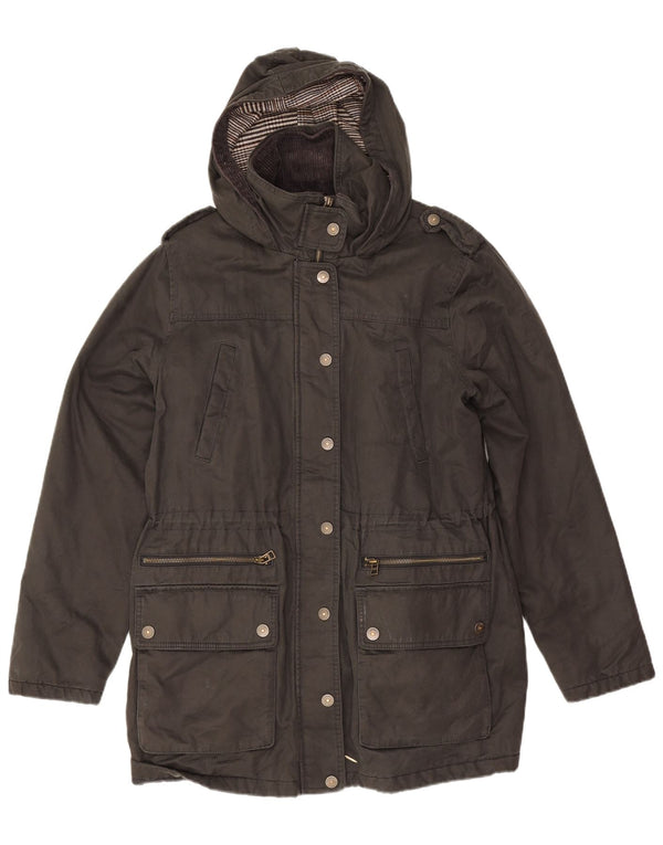 Parka militar con capucha para mujer Fat Face UK 46 Large Algodón caqui