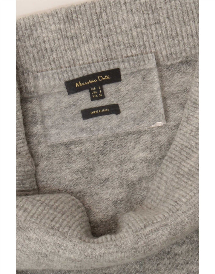 Massimo Dutti Falda Lápiz De Punto Mujer Small W27 Gris Colorblock