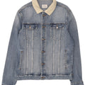 Lee Mens Riders Chaqueta Vaquera UK 40 Grande Azul Colorblock Algodón