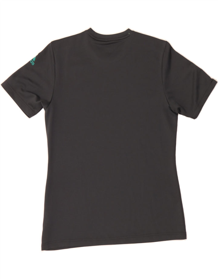 ADIDAS Mens Climalite Graphic T-Shirt Top Medium Black Polyester Vintage Adidas and Second-Hand Adidas from Messina Hembry 