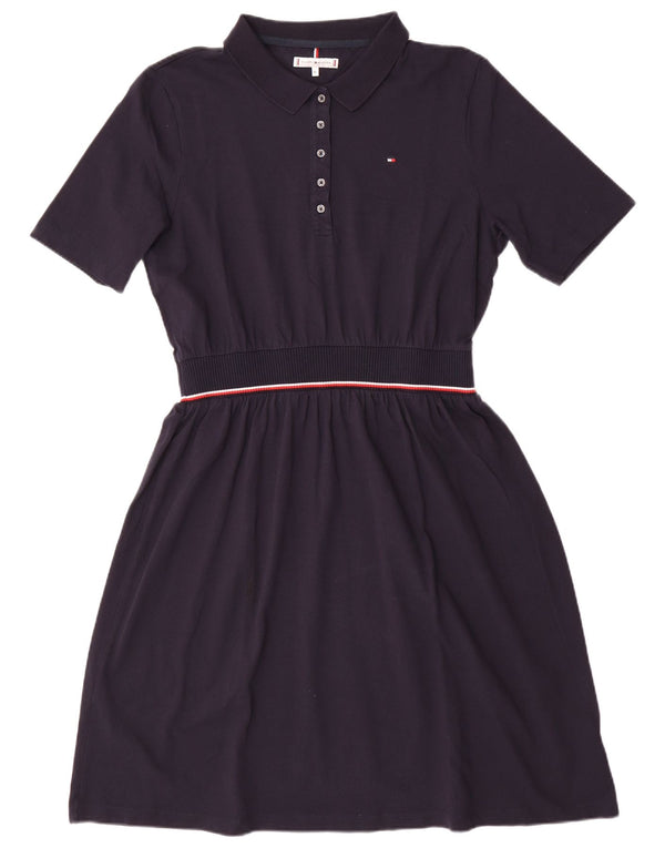 TOMMY HILFIGER Vestido polo para mujer UK 40 XL Algodón azul marino