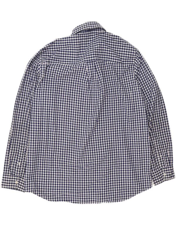 Chaps Camisa de fácil cuidado para hombre XL Azul marino Algodón a cuadros