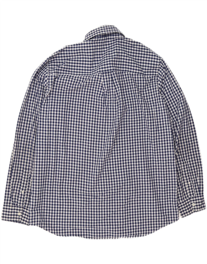 Chaps Camisa de fácil cuidado para hombre XL Azul marino Algodón a cuadros