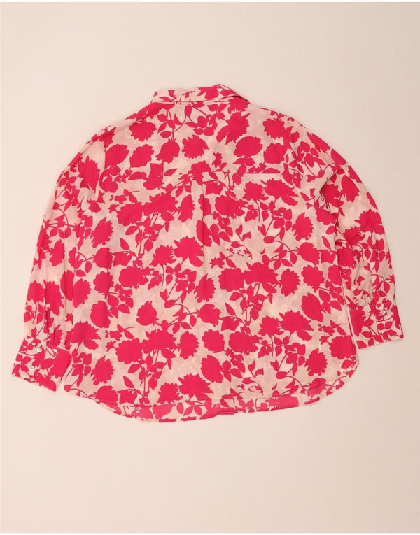 Marks & Spencer Blusa camisera extragrande para mujer UK 40 XL Rosa floral