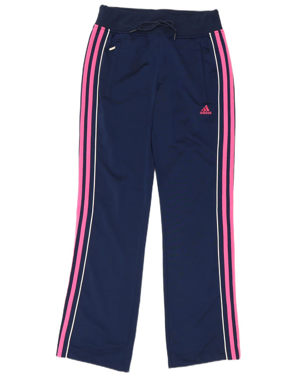 Adidas Pantalones de chándal para mujer UK 8 Small Azul marino Poliéster