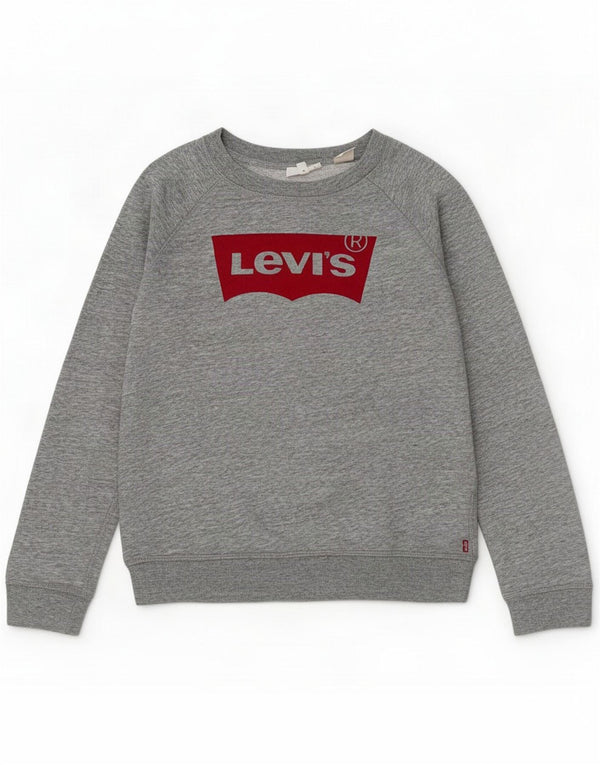 Levi's Sudadera extragrande con estampado gráfico para mujer UK 6 XS Gris moteado