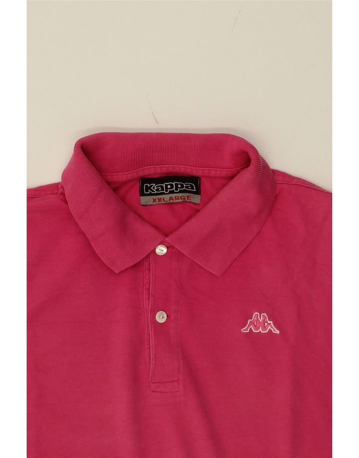 KAPPA Mens Polo Shirt 2XL Pink Cotton Vintage Kappa and Second-Hand Kappa from Messina Hembry 