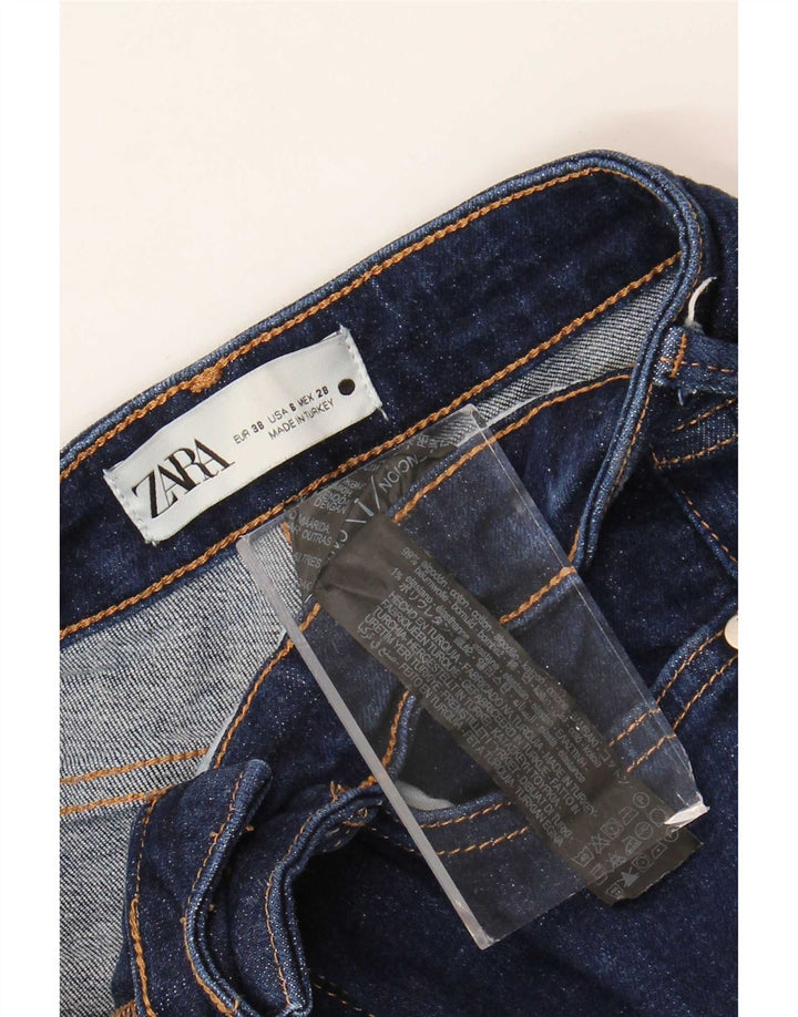 Zara Jeans Acampanados Para Mujer EU 38 Small W28 L33 Algodón Azul