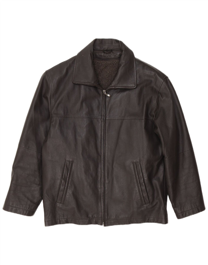 Canda Chaqueta de cuero para hombre IT 48 Medium Black