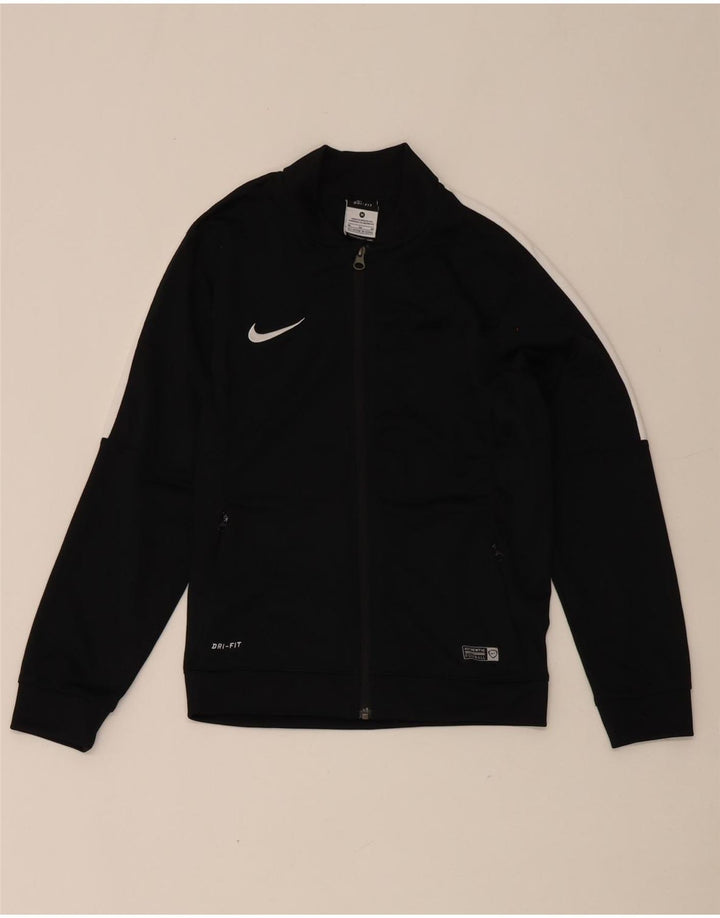 Nike - Chaqueta de chándal Dri Fit para niños, 10-11 años, tamaño mediano, color negro