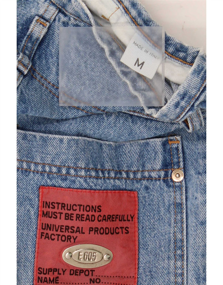 Vintage mujer cónico jeans medio W28 L29 algodón azul
