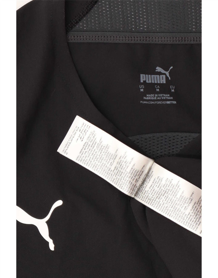 Camiseta Puma Hombre Top Medium Negro Colorblock Poliéster