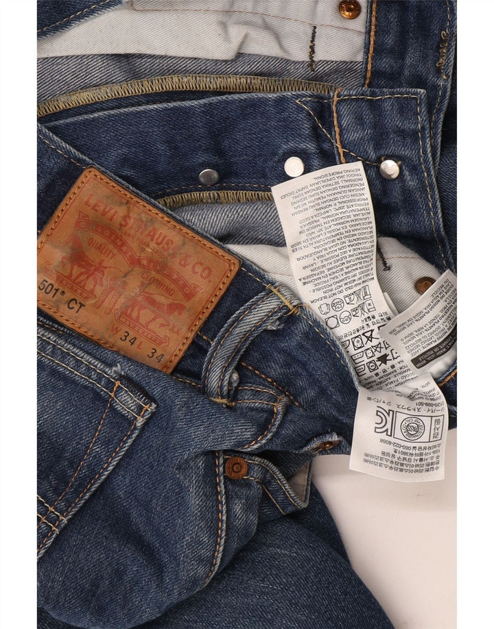 Levi's Hombre 501 Vaqueros Rectos W34 L27 Algodón Azul