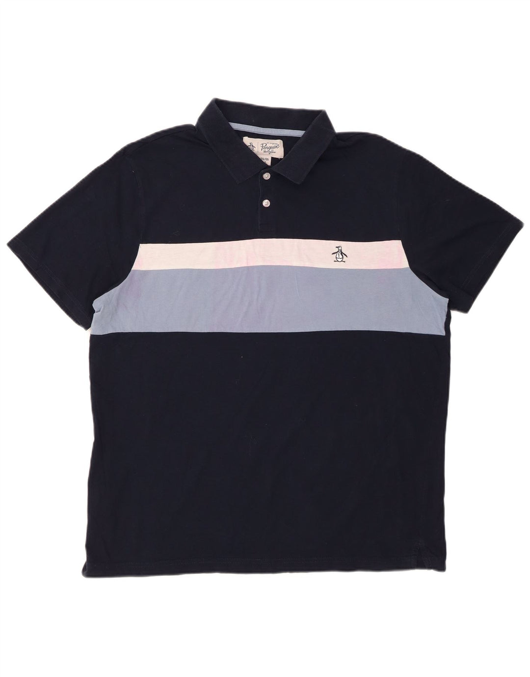 PENGUIN Polo Hombre XL Algodón Rayas Azul Marino