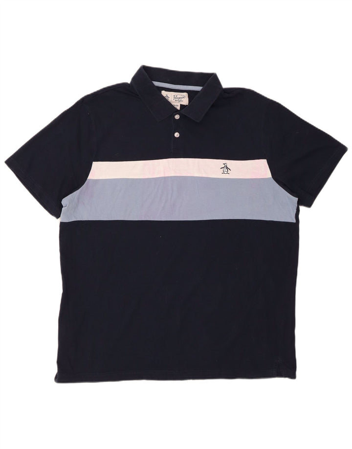 PENGUIN Polo Hombre XL Algodón Rayas Azul Marino
