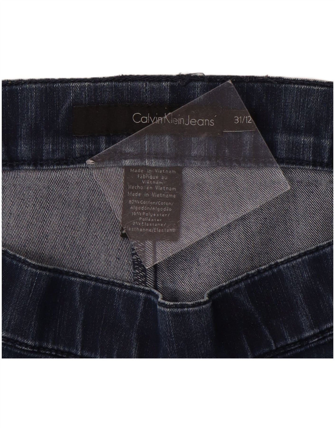 CALVIN KLEIN Jeans ajustados para mujer US 12 Grande W31 L28 Algodón azul