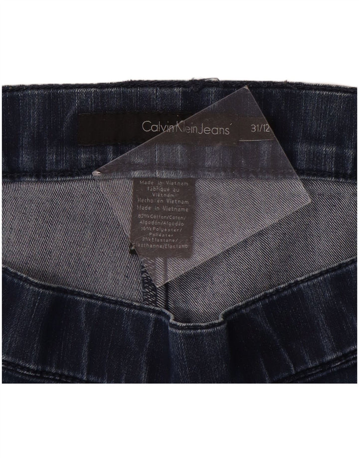 CALVIN KLEIN Jeans ajustados para mujer US 12 Grande W31 L28 Algodón azul