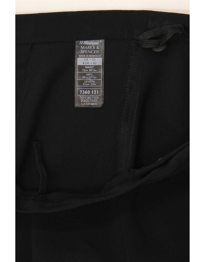 Marks & Spencer Falda cruzada para mujer UK 12 Medium W28 Poliéster negro