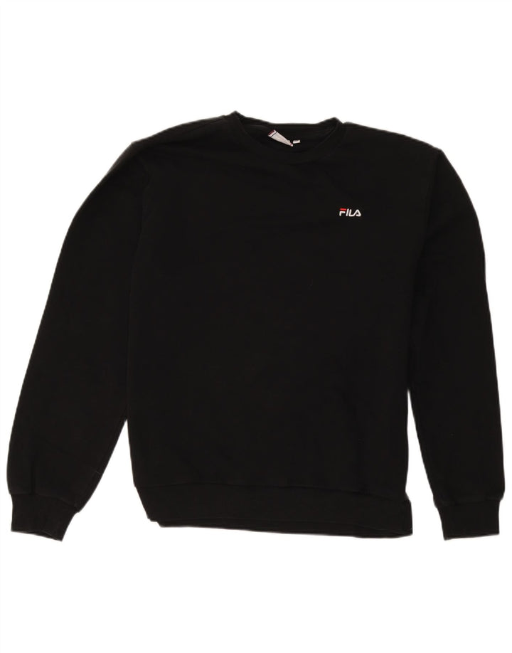 Fila Hombre Sudadera Jumper Medium Negro Algodón Deportes