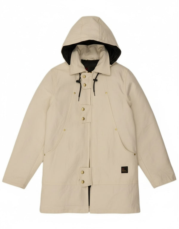 Richlu Abrigo acolchado holgado con capucha para mujer UK 10 Small White Cotton