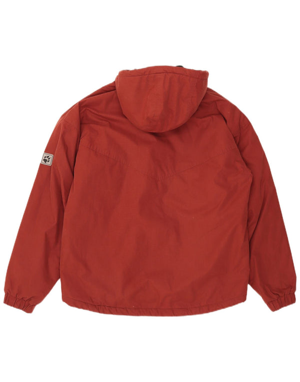 Jack Wolfskin Chaqueta cortavientos holgada con capucha para hombre UK 36 Small Red