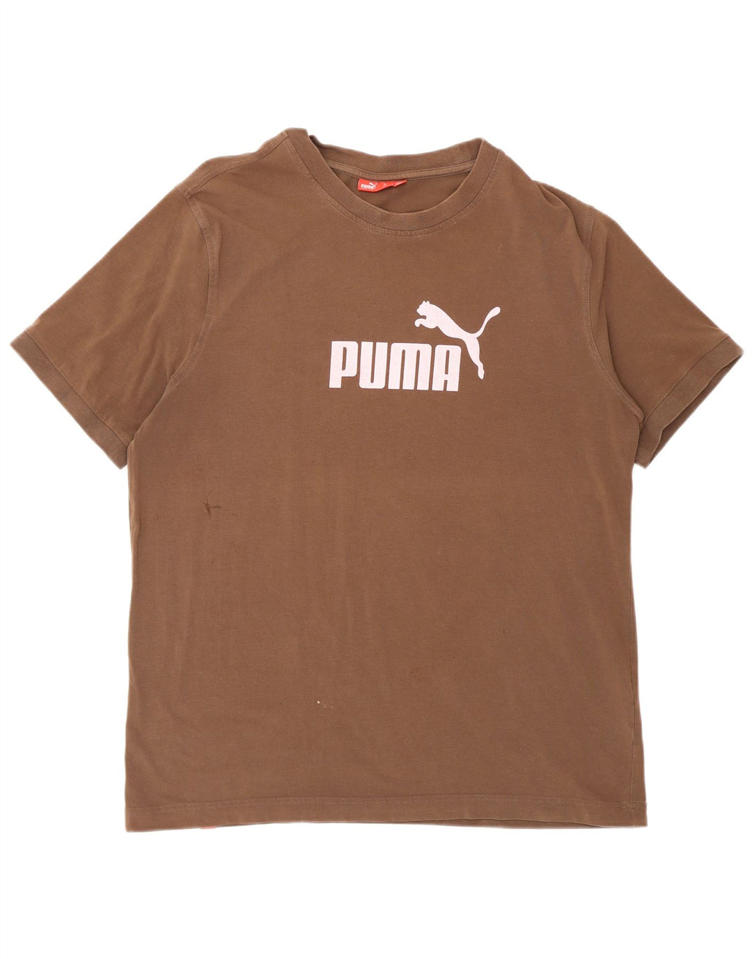 PUMA Camiseta gráfica para hombre Top grande marrón