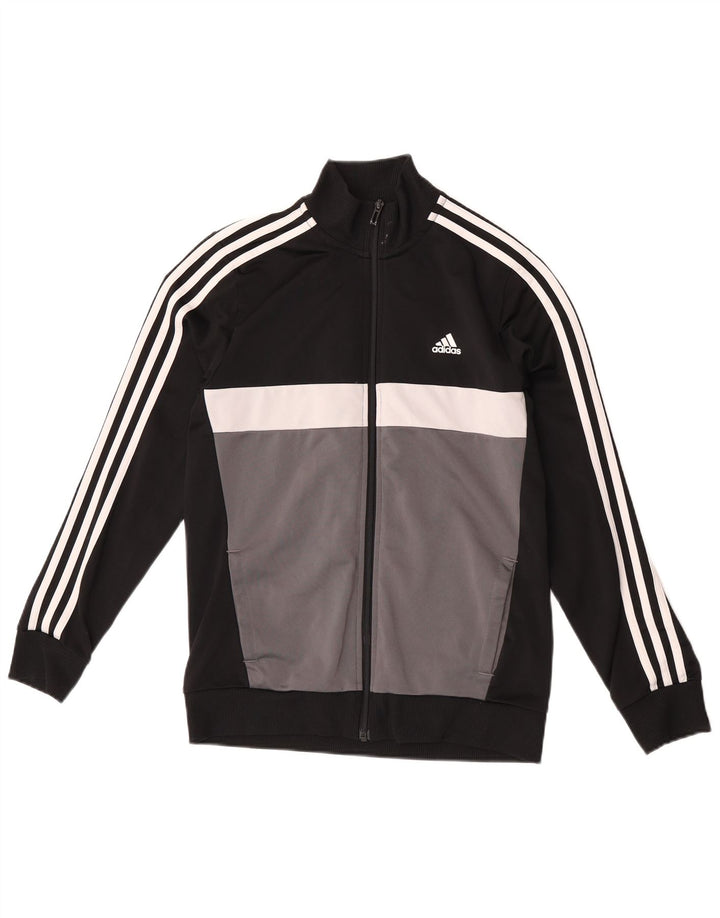 Adidas - Chaqueta de chándal para niño, 13-14 años, color negro, poliéster