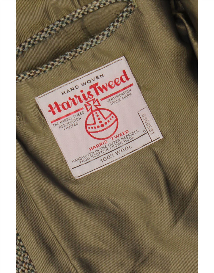 Harris Tweed Chaqueta tipo blazer de 2 botones para hombre UK 38 Lana gris medio