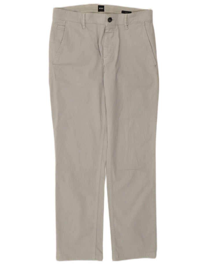 Pantalones chinos de corte slim para mujer HUGO BOSS W32 L29 Algodón gris